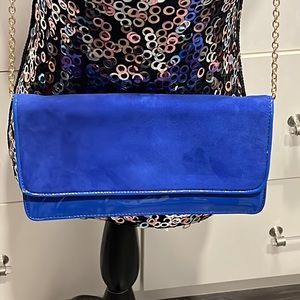 Aldo suede and patterned leather crossbody/clutch